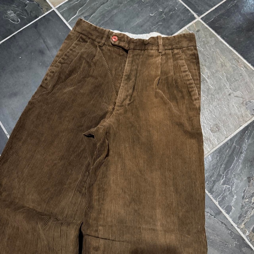 1970s/1980s Henry Savard for Grodins BAGGY Brown Corduroy Dress Pants - 27" - Picture 4 of 8